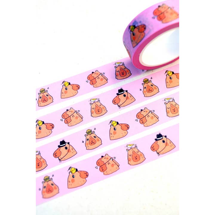 Bloemkolie - Wholesale Washi Tape - Capybara Washi Tape / Cute Quirky Kawaii Stationery2