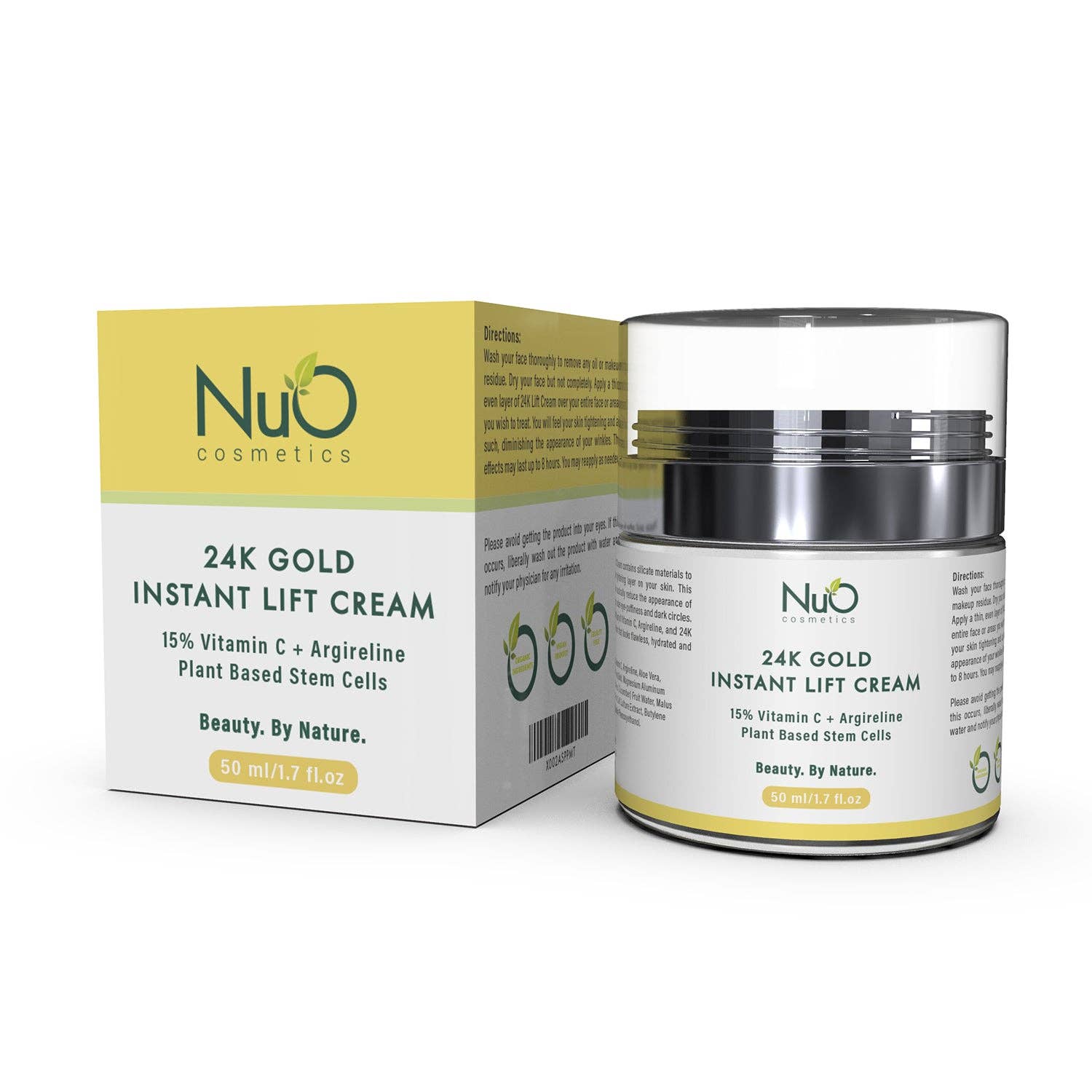 NuOrganic Cosmetics – Hidratante antienvelhecimento por atacado – Creme de Elevação Instantânea 24K Gold Cream7