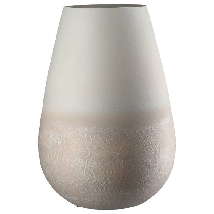 Vase round Echo beige H. 33 cm, PU 1 for wholesale on Faire