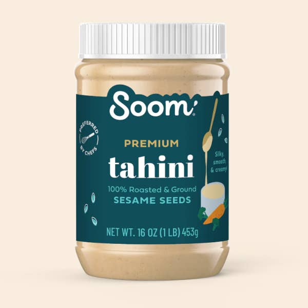 Premium Tahini (16oz) for wholesale by Soom Foods
