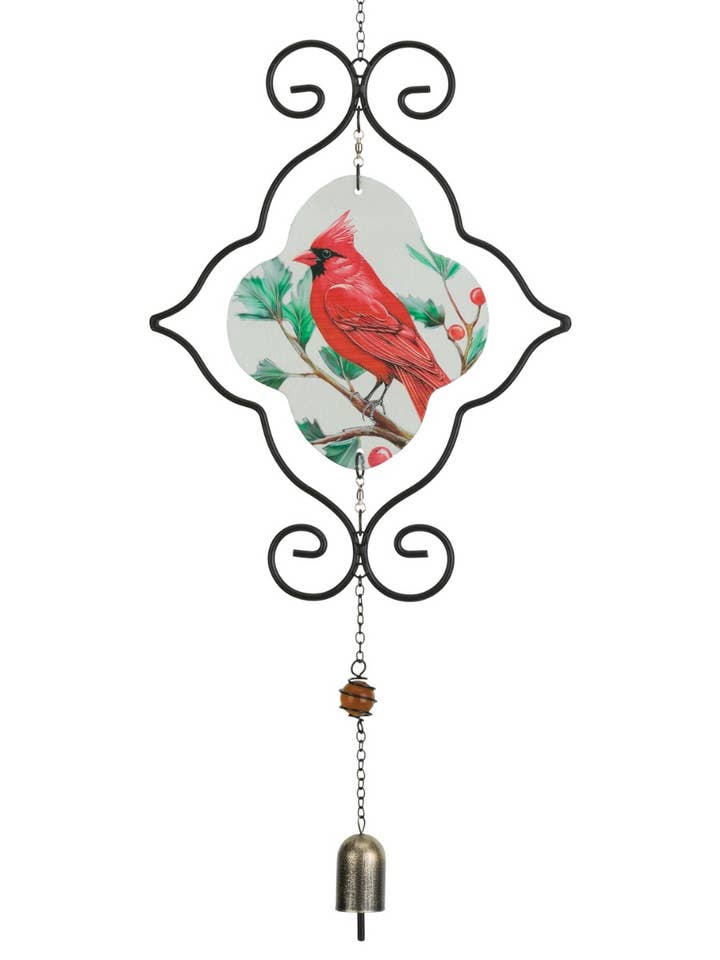 Sun Catcher Bell - Cardinal for wholesale by Regal Art & Gift