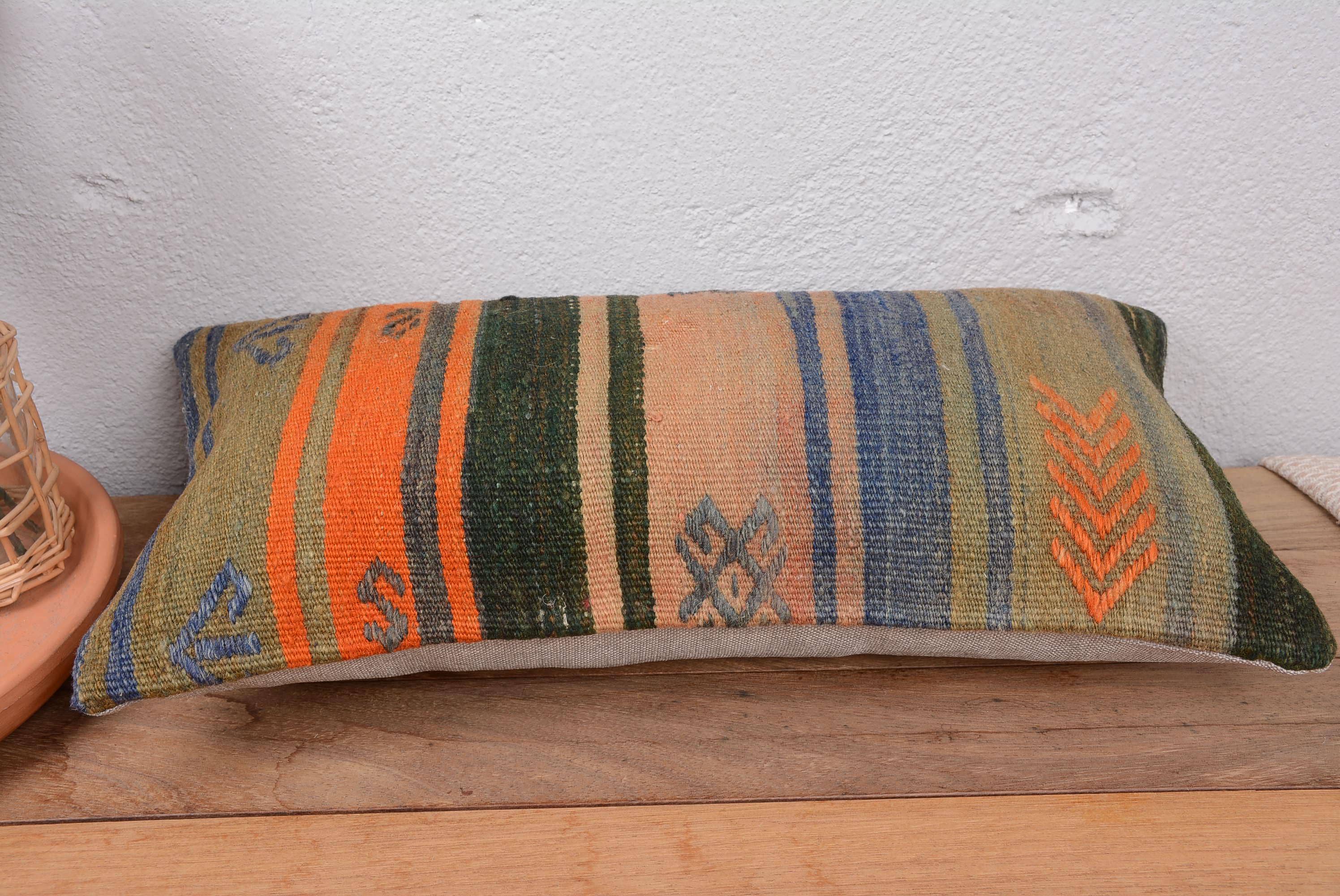 Kilim Pillow Decors – wholesale Throw pillow cover – Antique Kilim Boho Lumbar Pillow Sham Cover 10x204