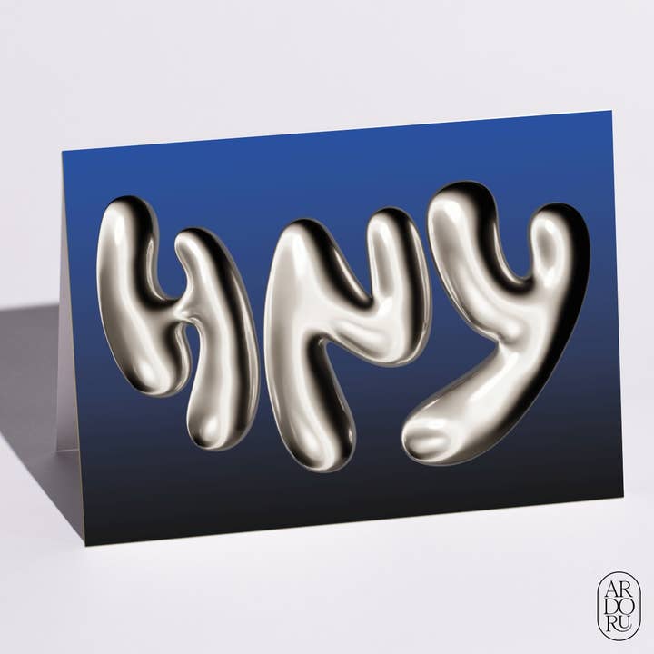 Carte de Nouvel An - "HNY" pour la vente par ArdorU