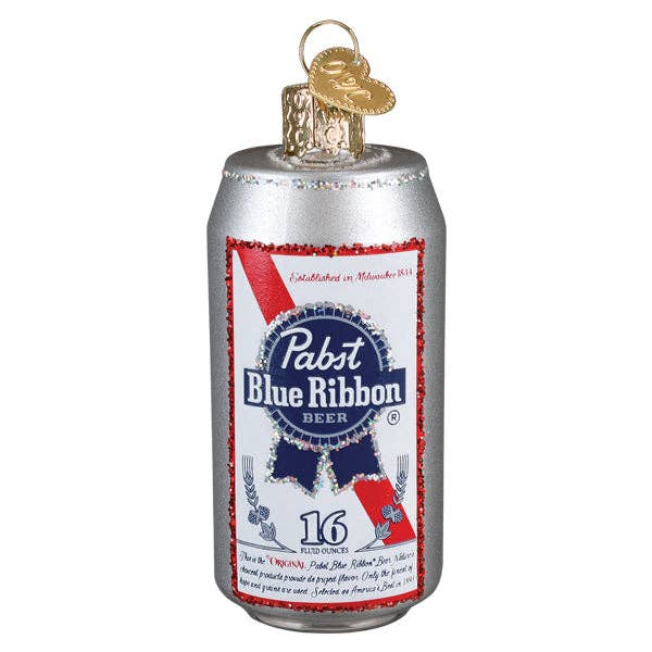 Old World Christmas - Wholesale Ornament - Pabst Blue Ribbon Beer Can Ornament1