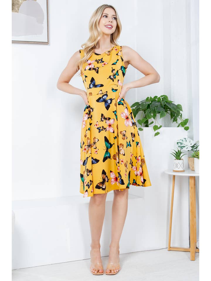 LA Soul – wholesale Klänning - Dam – Butterfly Fit och Flare klänning3