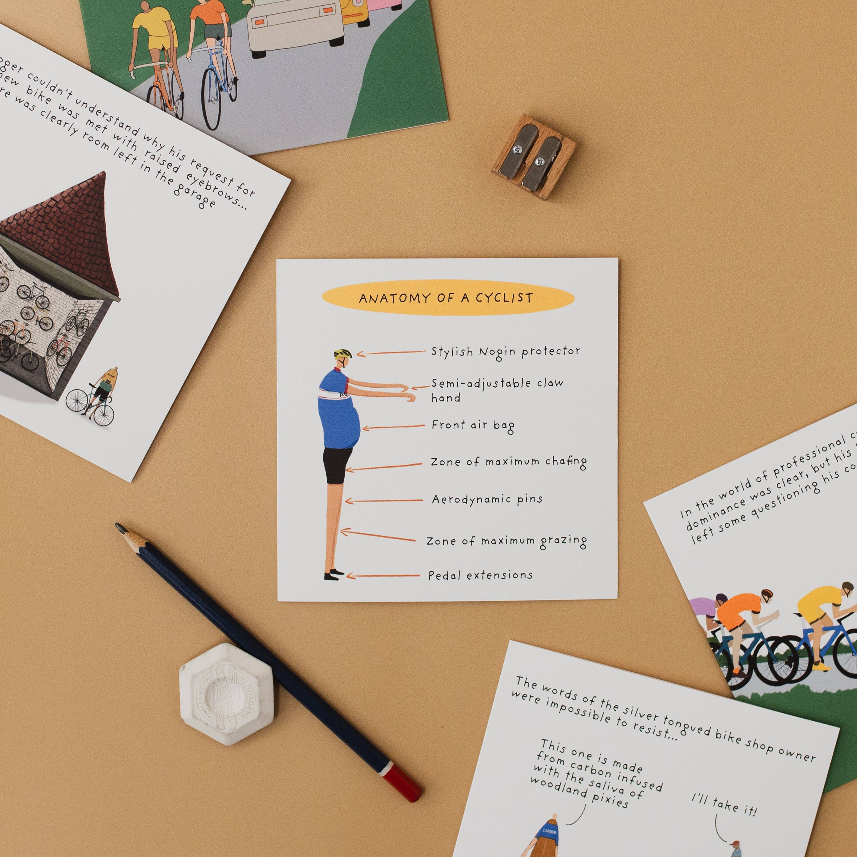 Not at all Jack - Wholesale Everyday Greeting Card - Anatomy Of A Cyclist Greeting card1