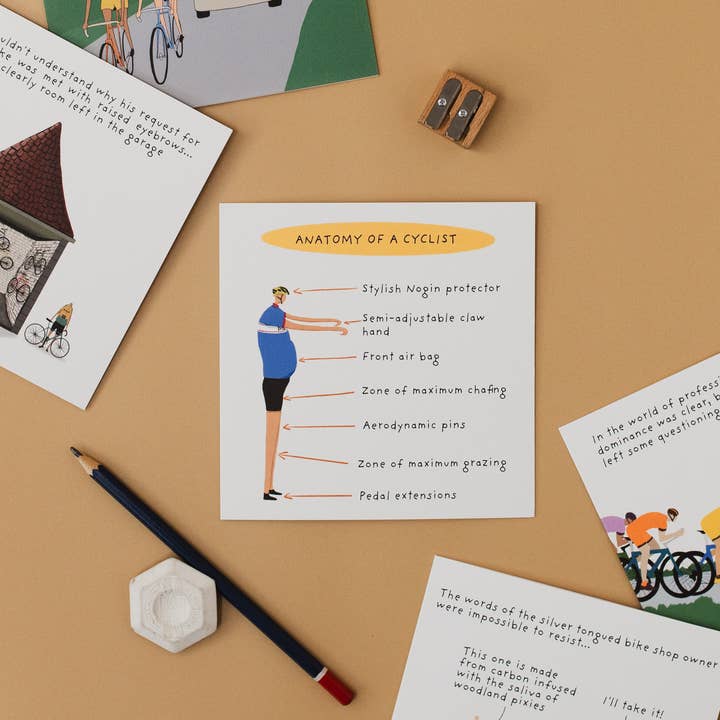 Not at all Jack - Wholesale Everyday Greeting Card - Anatomy Of A Cyclist Greeting card1