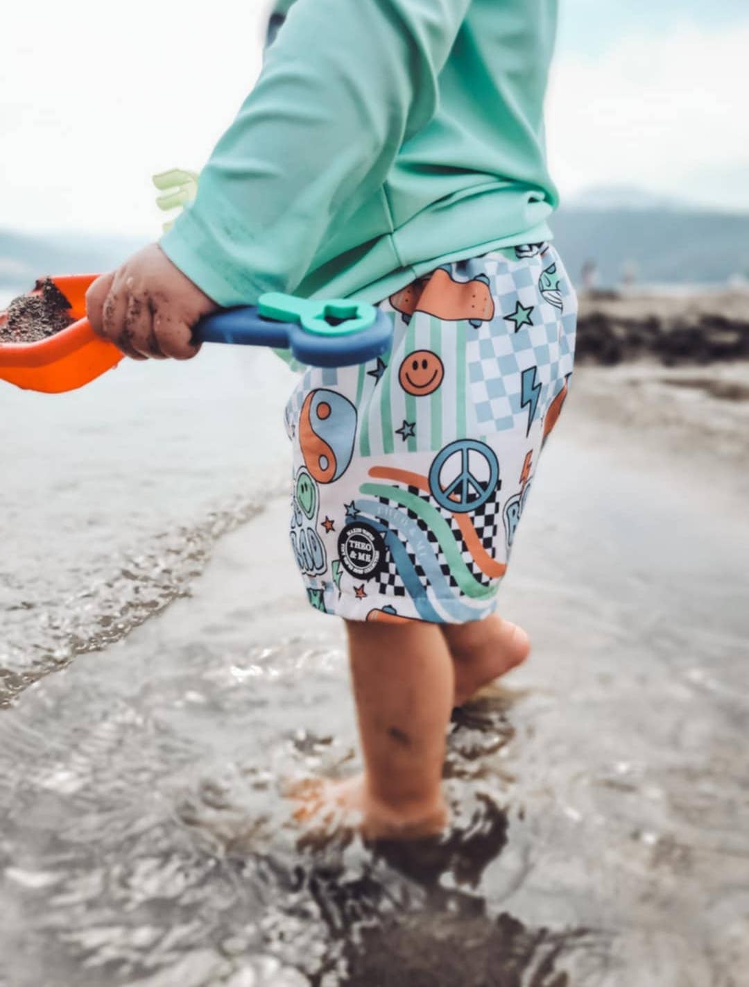 Rufflеѕ & Bоwtіеѕ - Affordable Boys & Girls Clothing - Wholesale Swim Shorts - Kids - Boys Toddler Swim Trunks Swimsuit - Bright Colored Be Rad 2