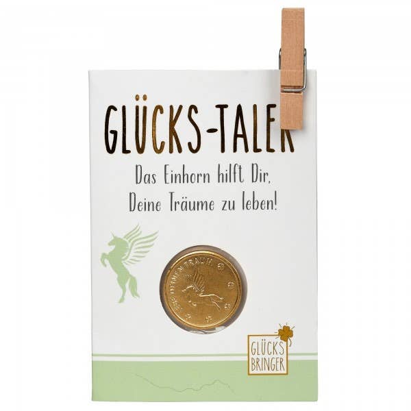 lucky talisman on card, unicorn for wholesale by Hergo Creation GmbH