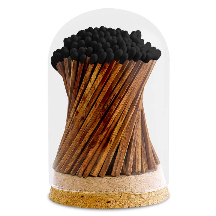 Thankful Greetings - Wholesale Matches - 4" Matches in Premium Glass Cloche - Color of Your Choice4