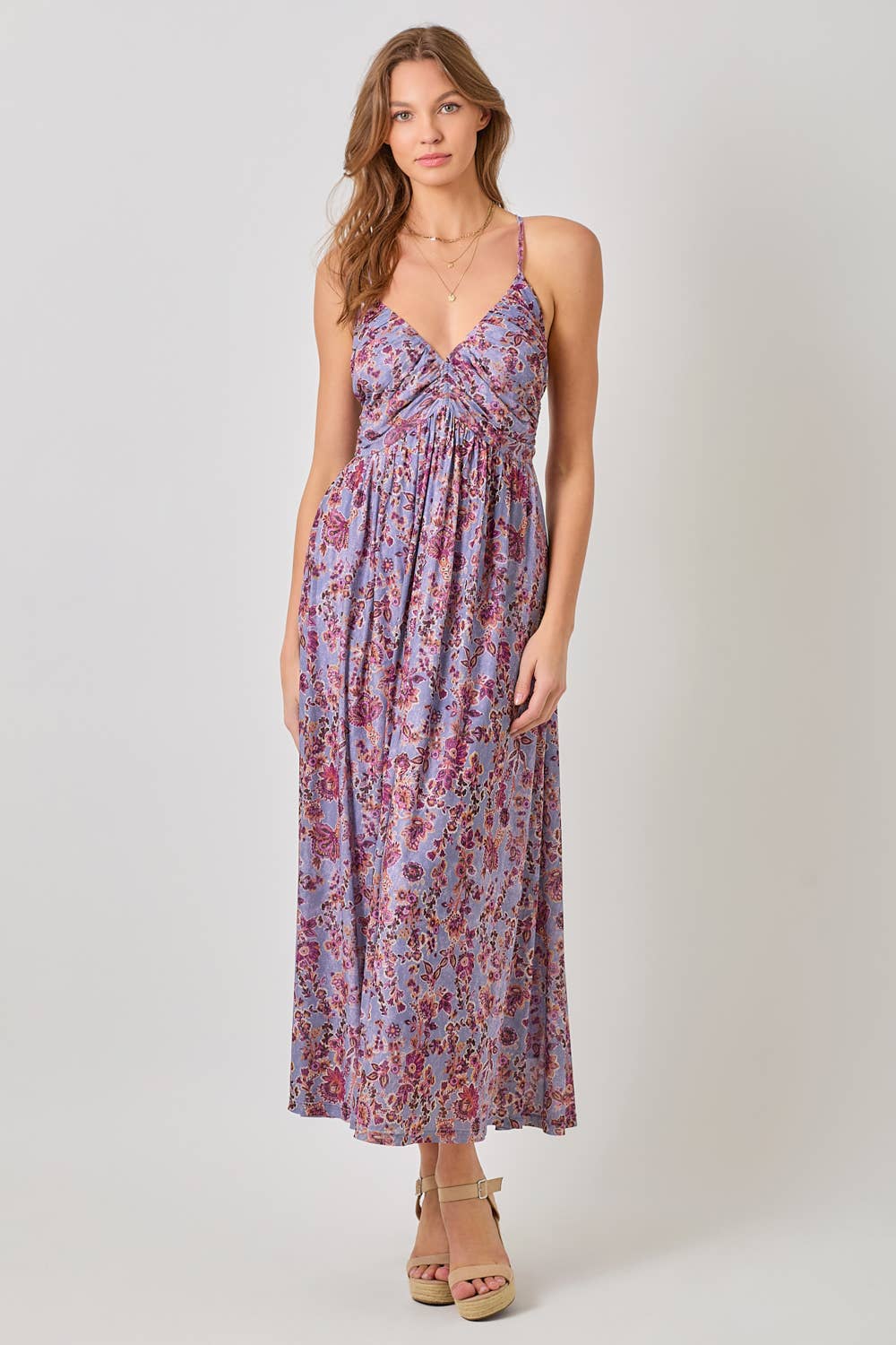 Mystree - Vendita all'ingrosso Vestito - Donna - 60646 Abito in Rete con Pieghe e Schiena Incrociata12