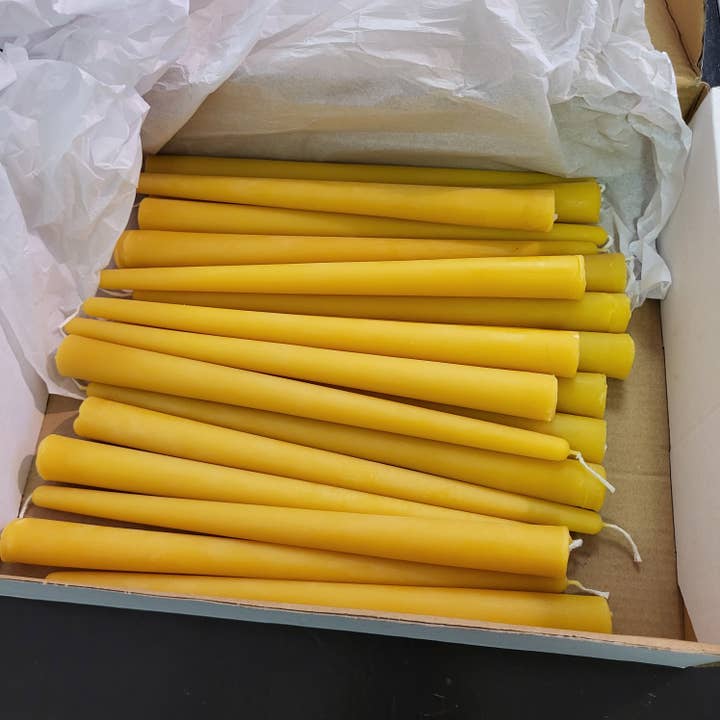 Different Branches - Wholesale Tapered candle/candlestick - Handmade 2 pack of 9 in pure beeswax candle taper sticks