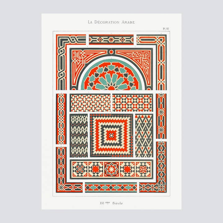 La Decoration Arabe No.82 (1885) Fine Art Print for wholesale by Milisima Studio