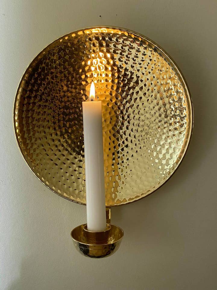 Lampião redondo de latão 23 cm por atacado de Micci´s House /MK-Trading