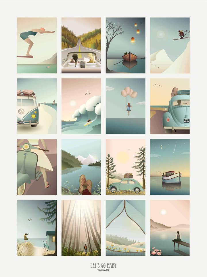 LET'S GO BABY - posterserie för wholesale av ViSSEVASSE