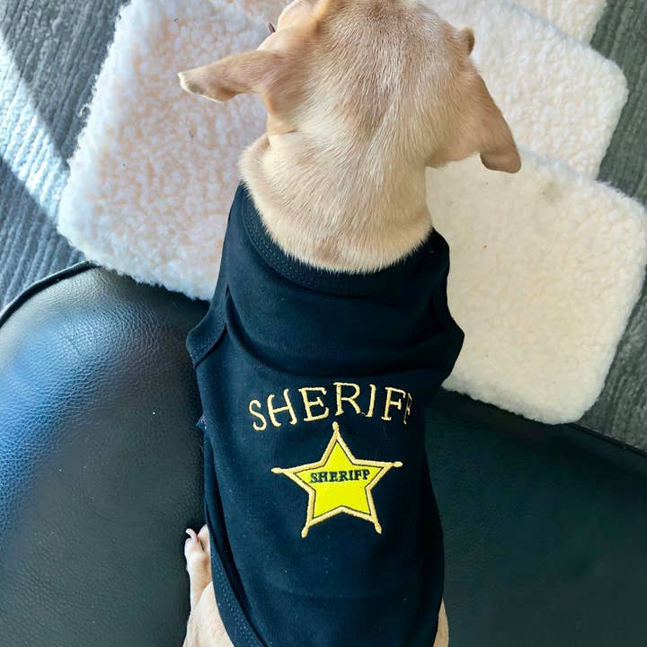 Parisian Pet® - Wholesale Pet Shirt - Dog - Sheriff Dog T-Shirt – Fun Outfit for Your Pooch