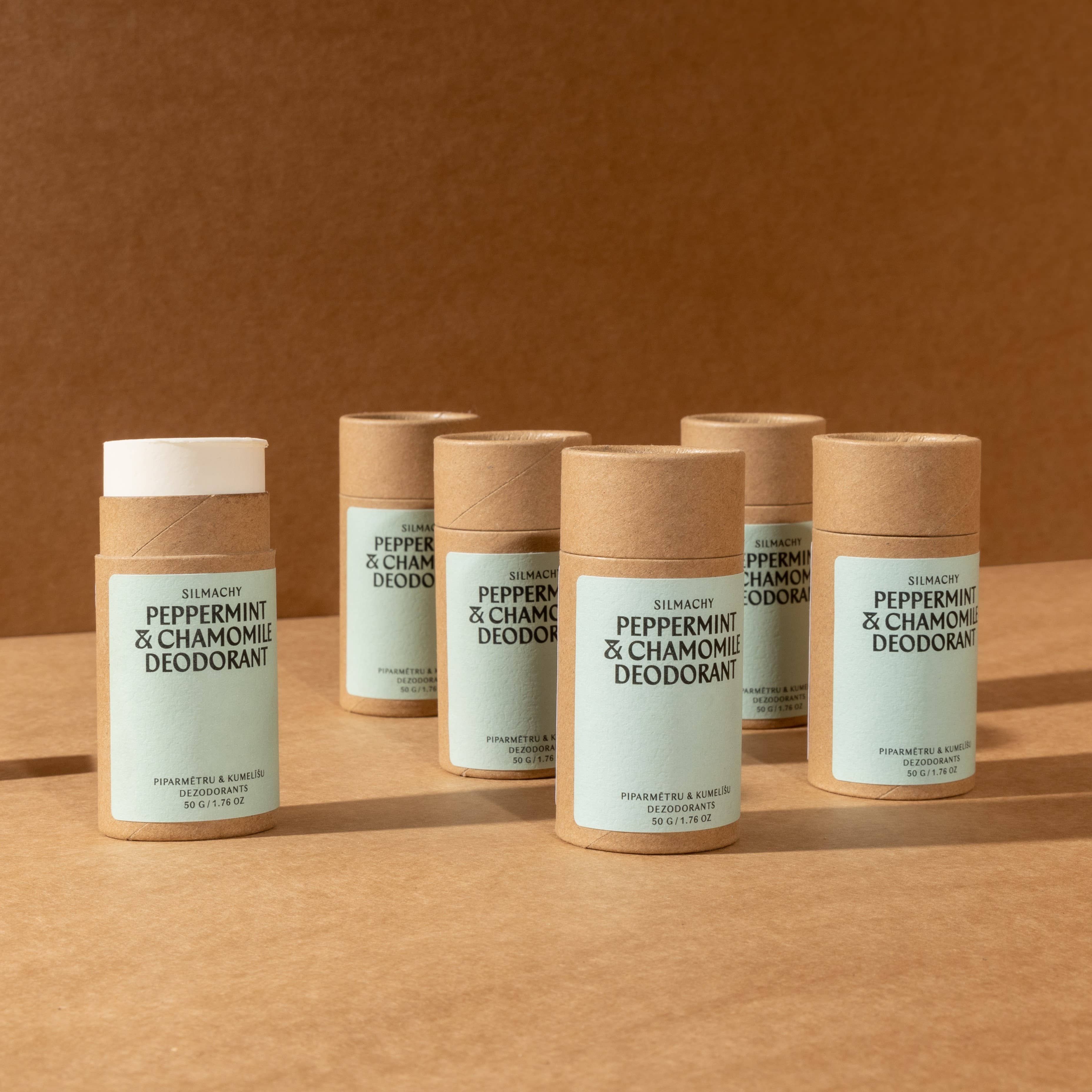 SILMACHY cosmetics - Vente Déodorant – unisexe - Stick déodorant naturel à la menthe poivrée et camomille sans aluminium8