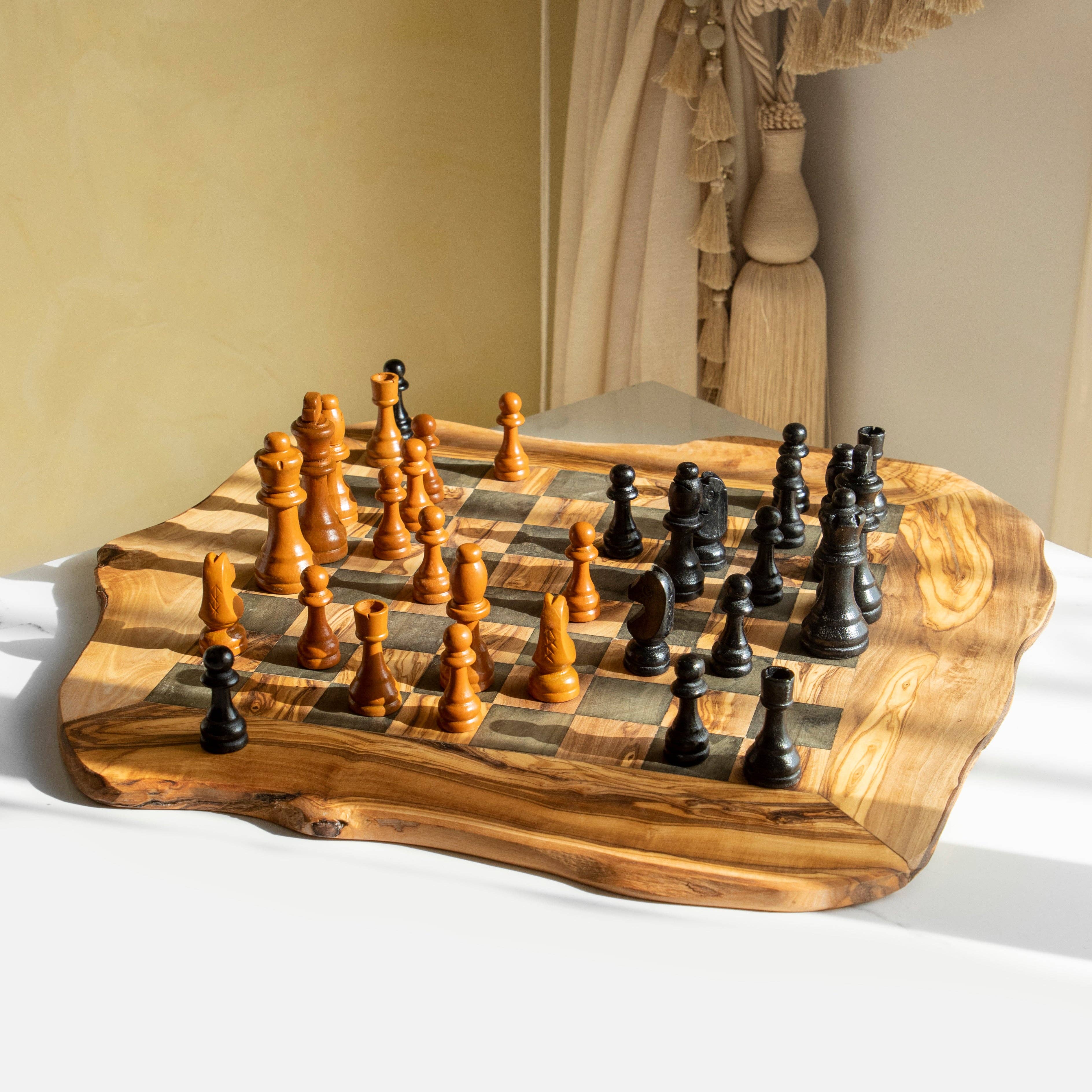 Krafts GmbH Olive Wood - Wholesale Board Game - Handmade Olive Wood Chessboard - Handmade Game & Decor3