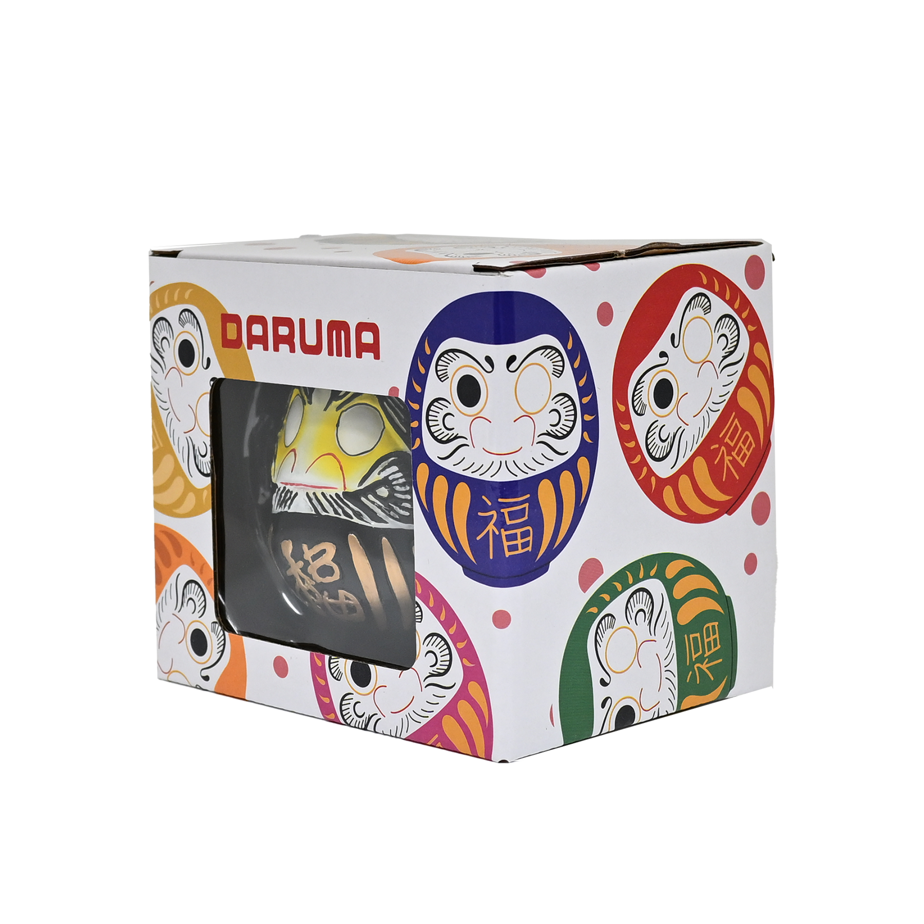 Urban Tokyo – wholesale Decorative figurine – 3.5 Inch Lucky Daruma Black Stability Unpainted Eyes (1/36)2