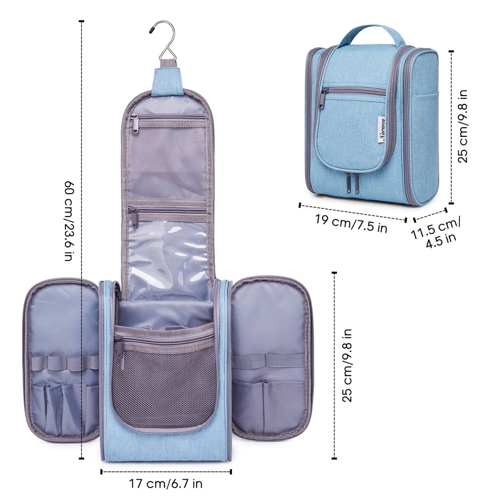 NARWEY INC - Wholesale Toiletry Bag - Women's - Large Hanging Toiletry Bag With Hook Cosmetics Organizer71
