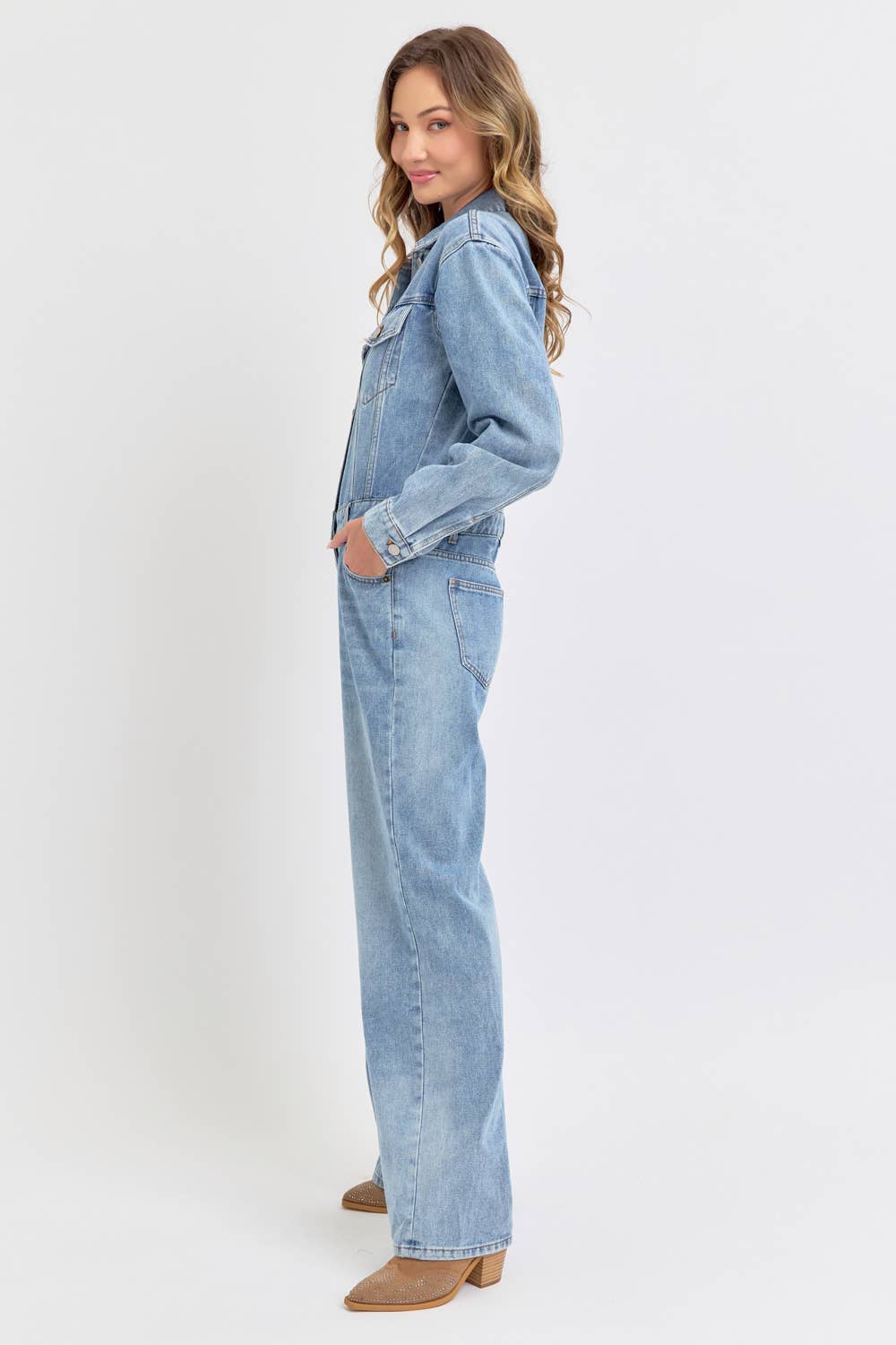 TIMELESS DENIM JUMPSUIT  for wholesale on Faire2
