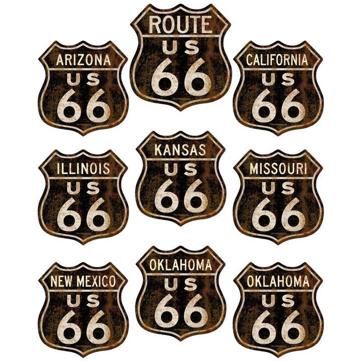 Route 66 Wall Decal Set for wholesale by RetroPlanet