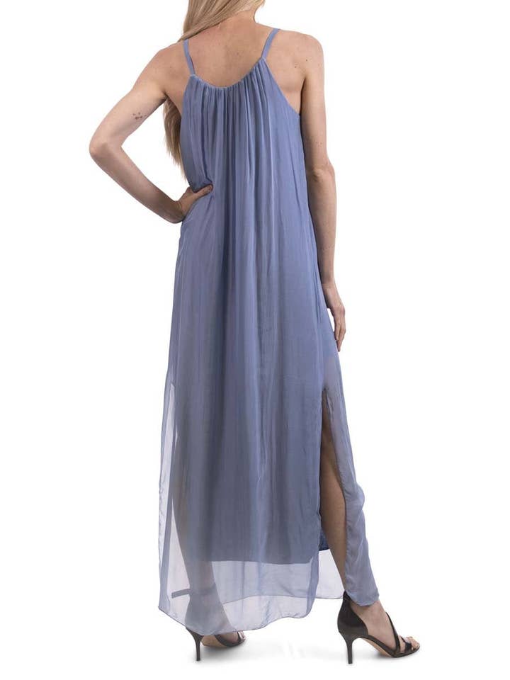 Gigi Moda - Wholesale Dress - Women's - Silk Spaghetti Maxi Dress40