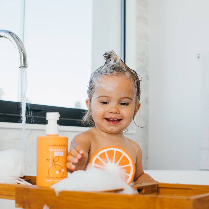 Dabble & Dollop® - Wholesale Baby Bath Set - Kids & Baby - Citrus Kiss Bath Gift Set (incl. mixing bowl)5