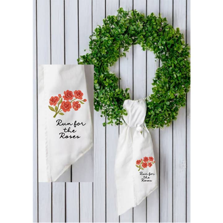 RUN FOR THE ROSES WREATH SASH for wholesale by LuckyBird Apparel and Home