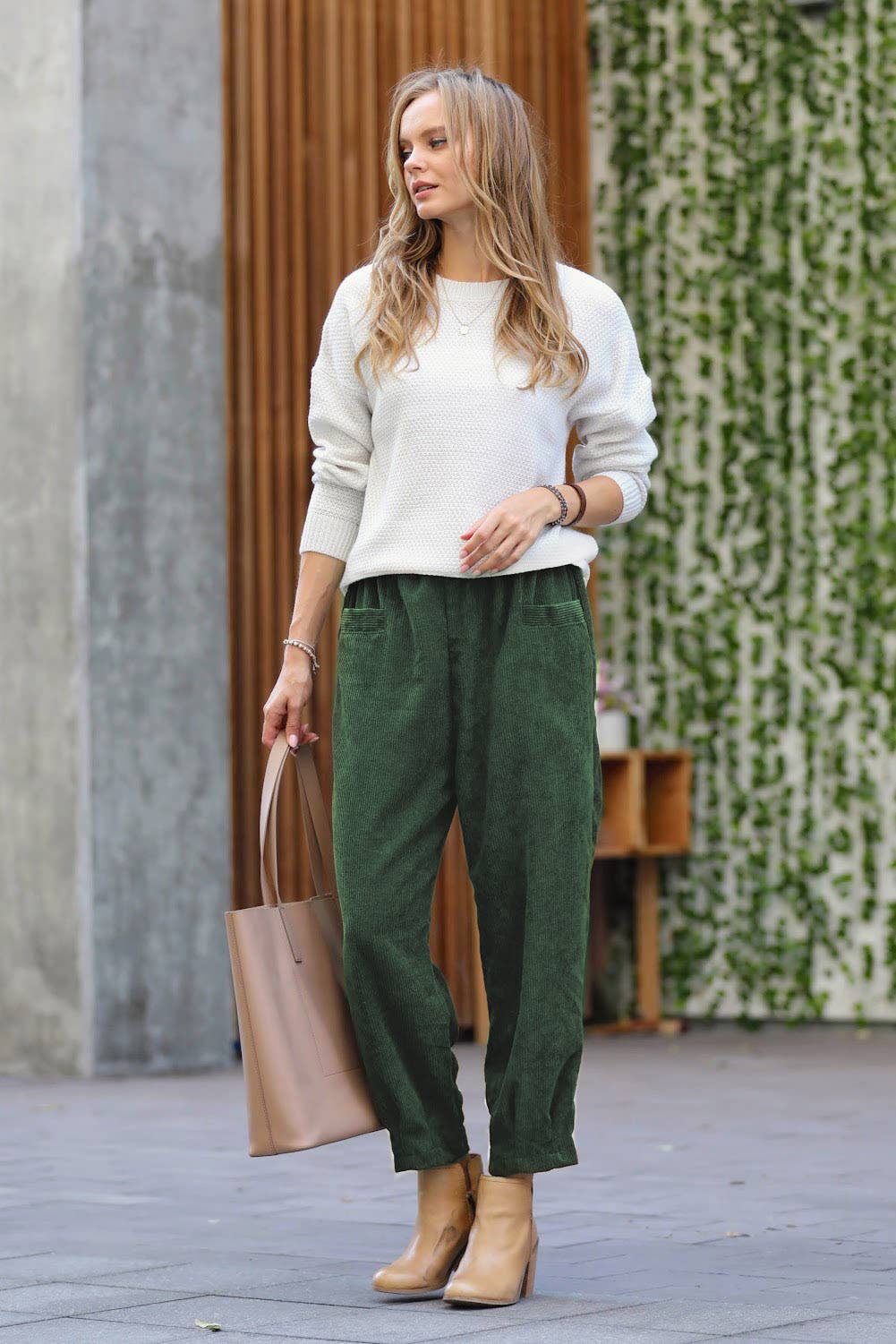 42POPS - Wholesale Pants - Women's - ,,,_.Corduroy Front pocket Baggy Pants21