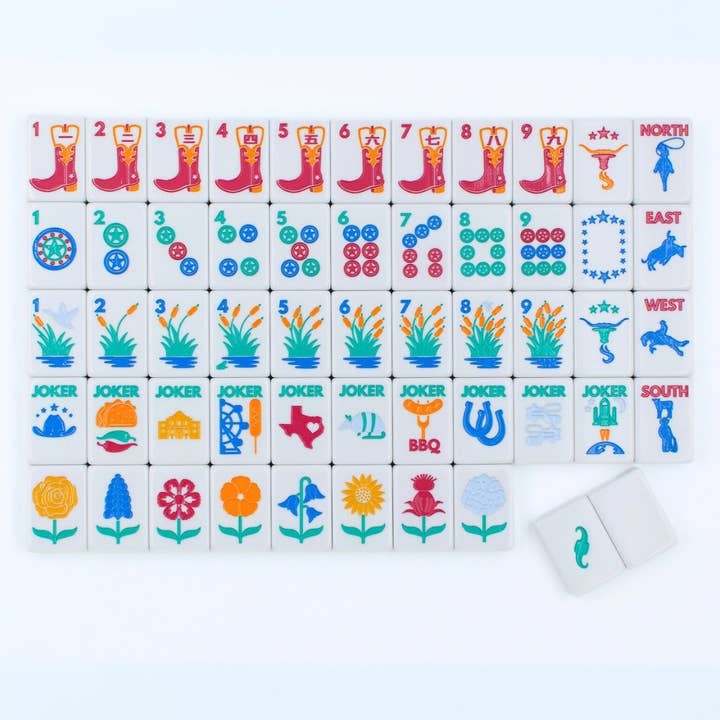 My Fair Mahjong - Wholesale Board Game - THE TEXAS SERIES | Mahjong with Lone Star Flair | Mesquite White Tile4