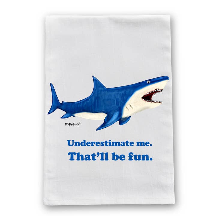 Shark Underestimate Dish Towel for wholesale by Pithitude