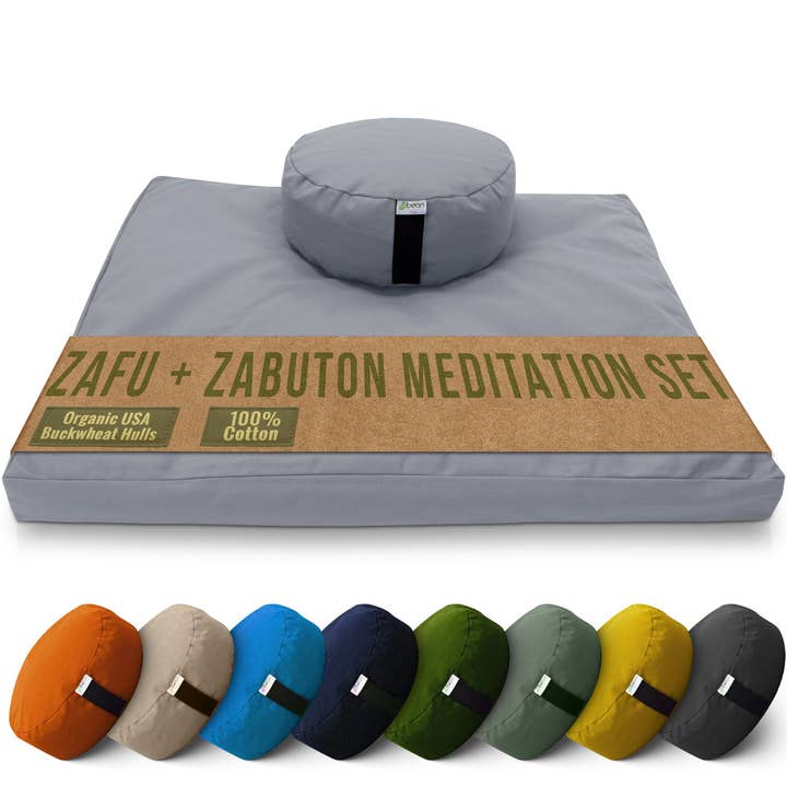 Bean Products - Wholesale Meditation Supplies - Zafu + Zabuton Meditation Cushion Set - Cotton ..Made in USA11