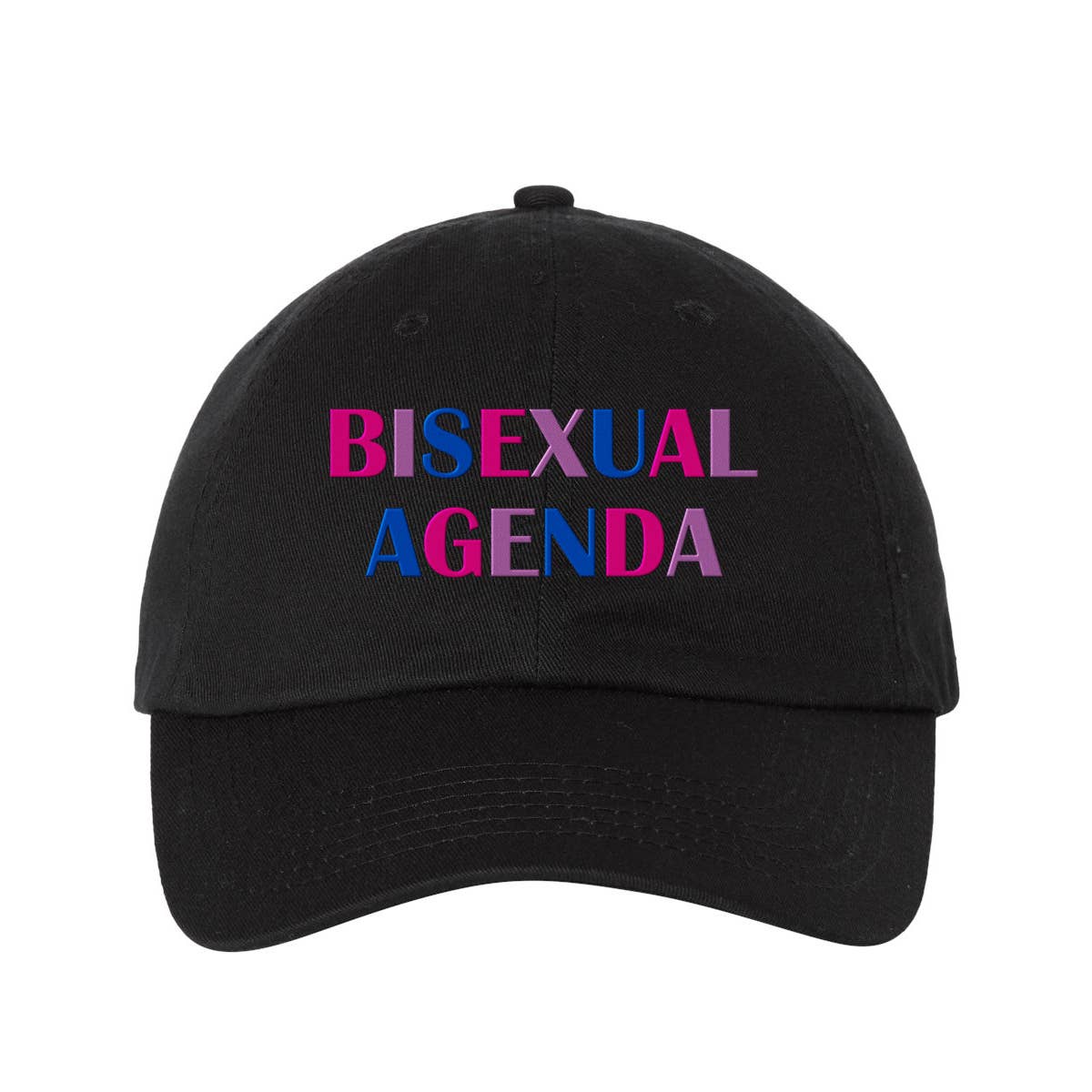 Lucky Luna Apparel - Wholesale Baseball Cap - Unisex - Bisexual Agenda Embroidered Dad Hat5