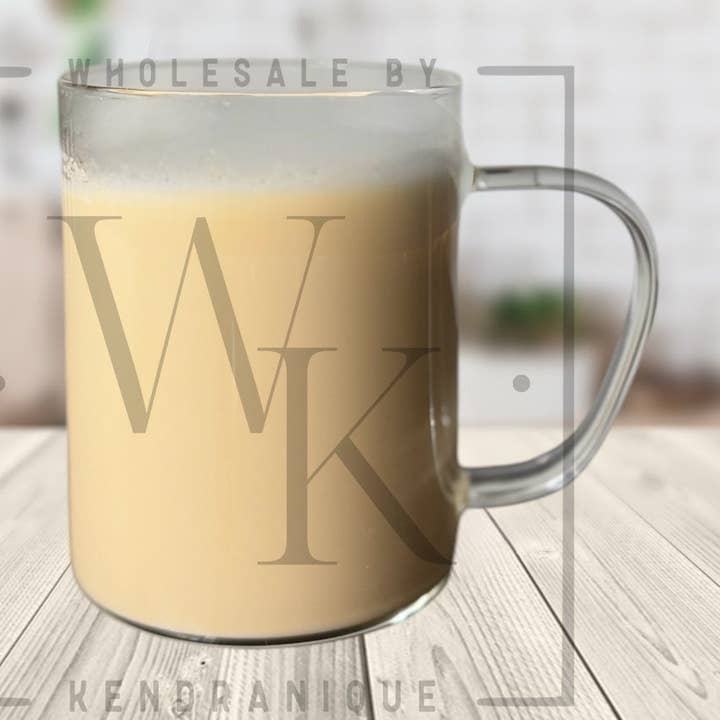 15 oz clear glass coffee mug—no lid for wholesale by Wholesale By Kendranique