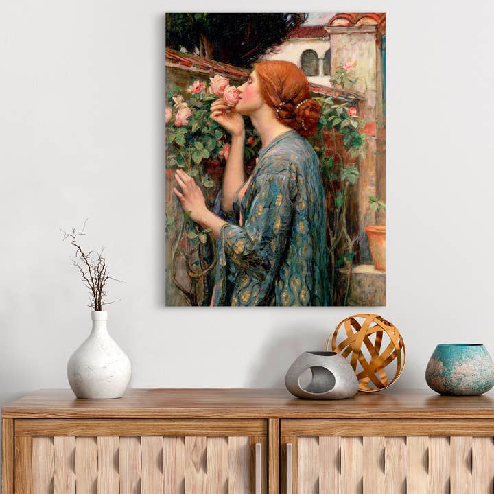 Canvasdruk: Waterhouse, The Soul of the Rose voor wholesale door Selected Artworks Italia