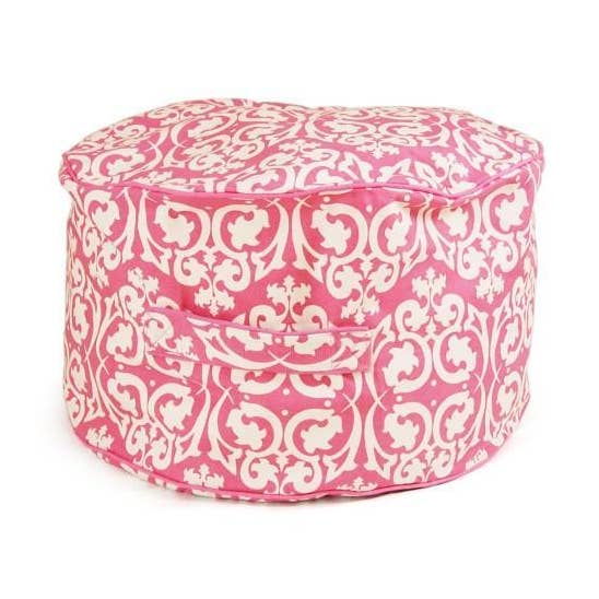 Housse de pouf Damask Bean - Rose pour la vente par Play Pouch USA