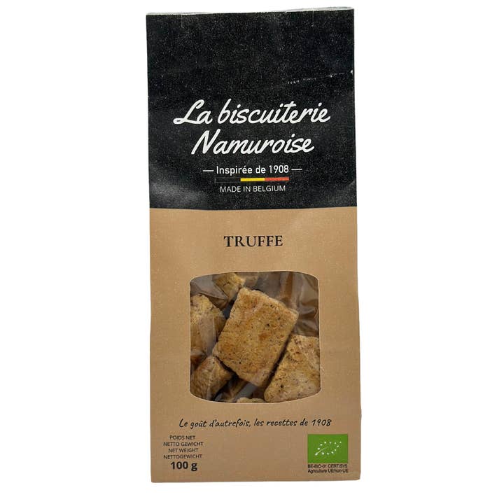 Galletas saladas - trufa - BIO (BOLSA 100g) para venta al por mayor de La Biscuiterie Namuroise