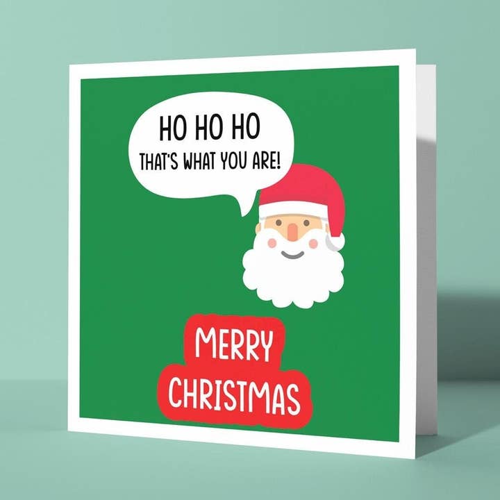Ho Ho Ho É o Que Tu És - Cartão de Natal por atacado de Peacock Printing