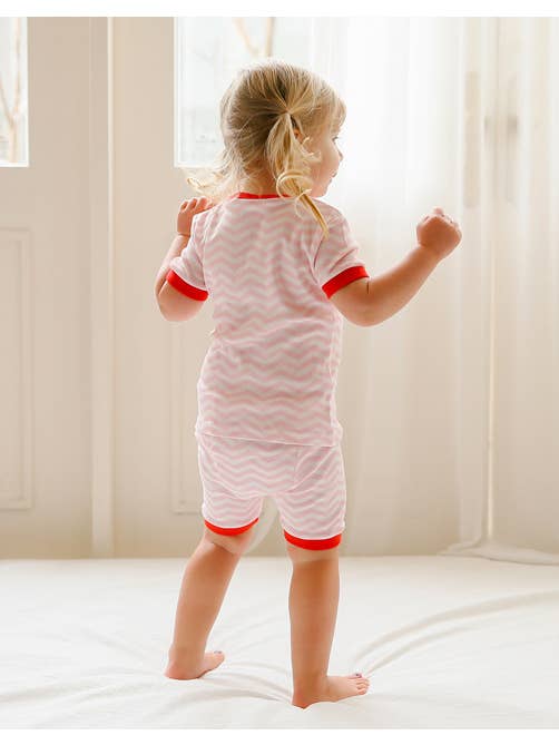 Red Tube Kitty Short Sleeve Pajama Set for wholesale on Faire