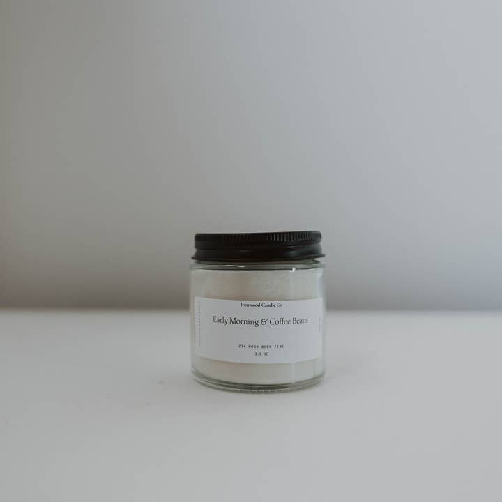 Ironwood Candle Co. - Wholesale Jar/Filled Candle - EARLY MORNING & COFFEE BEANS SOY CANDLES0