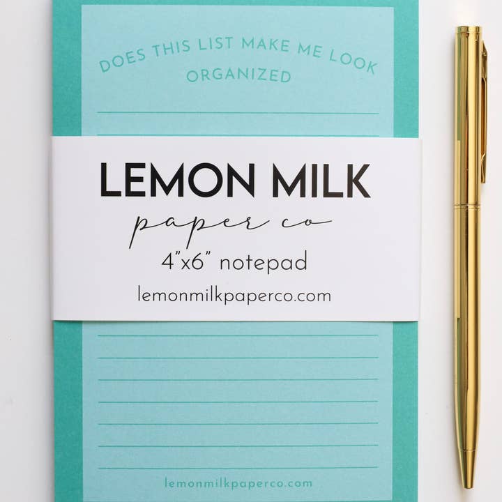 Does this list make me look organized for wholesale by Lemon Milk Paper Co
