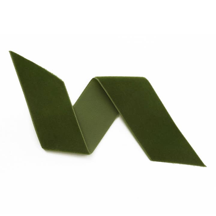 Such Good Supply - Wholesale Ribbon - Gift Wrapping - Moss Green Swiss Velvet Ribbon