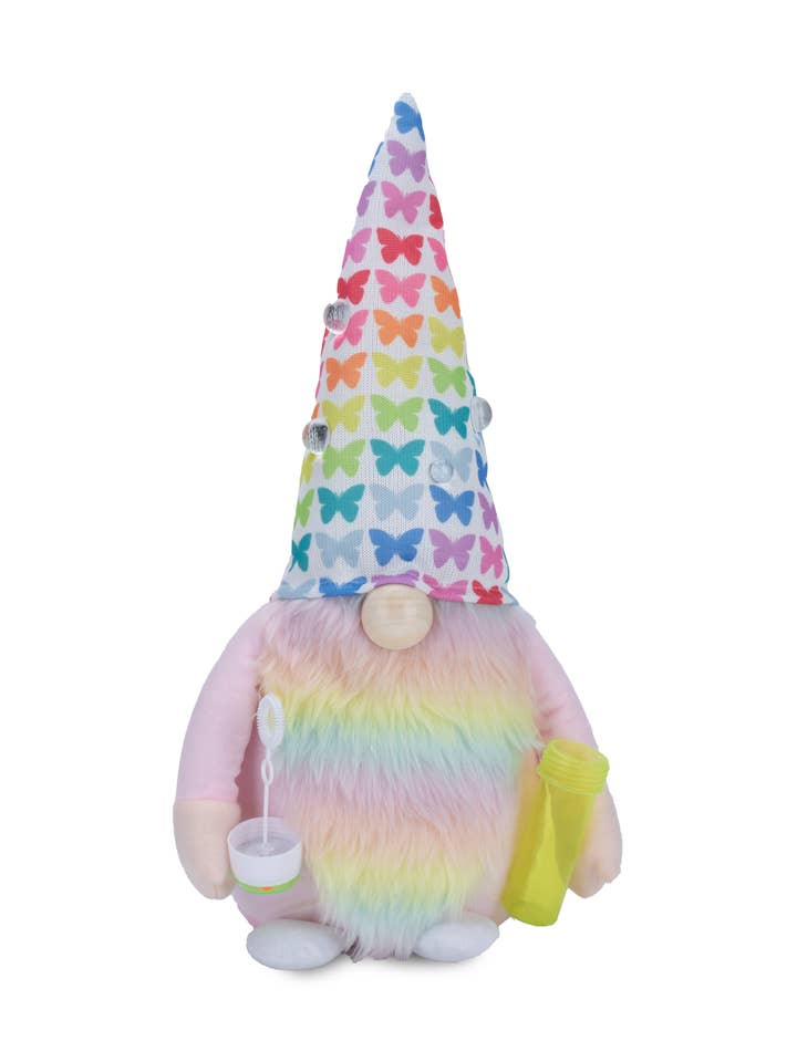 Gnomo in peluche Dabney Lee, multicolore, con bacchetta a bolle per la vendita all'ingrosso da parte di DesignStyles Home