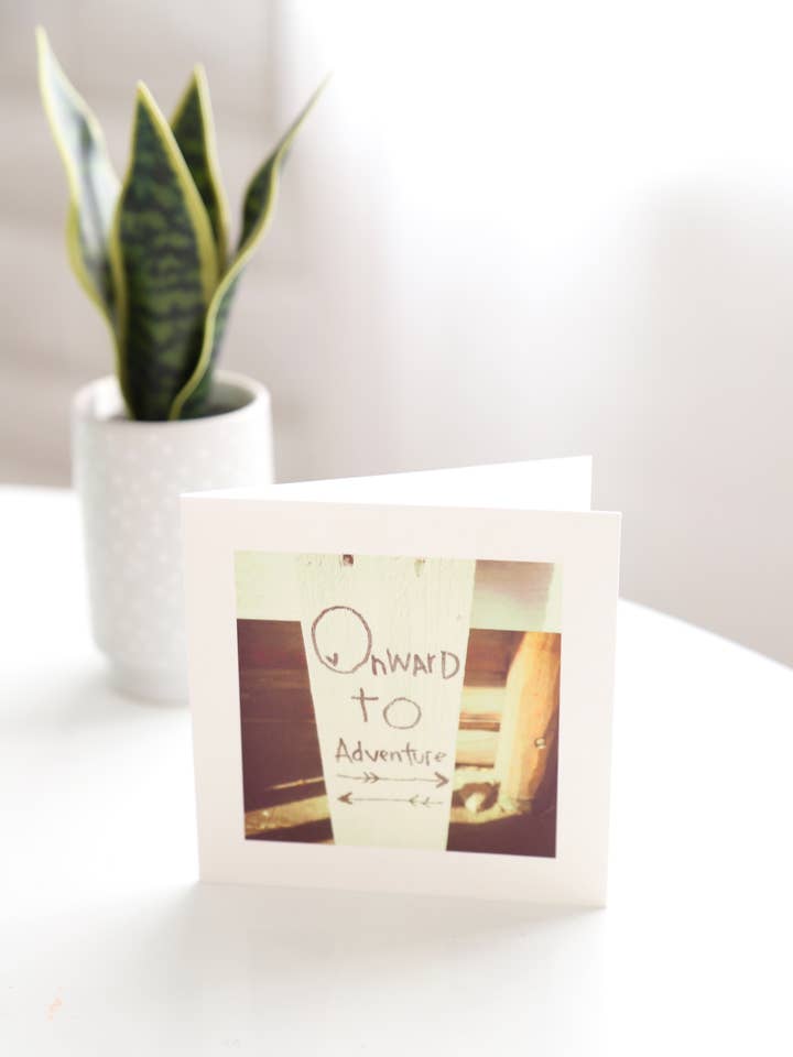Onward to Adventure for wholesale by Tell it Well Greeting Cards