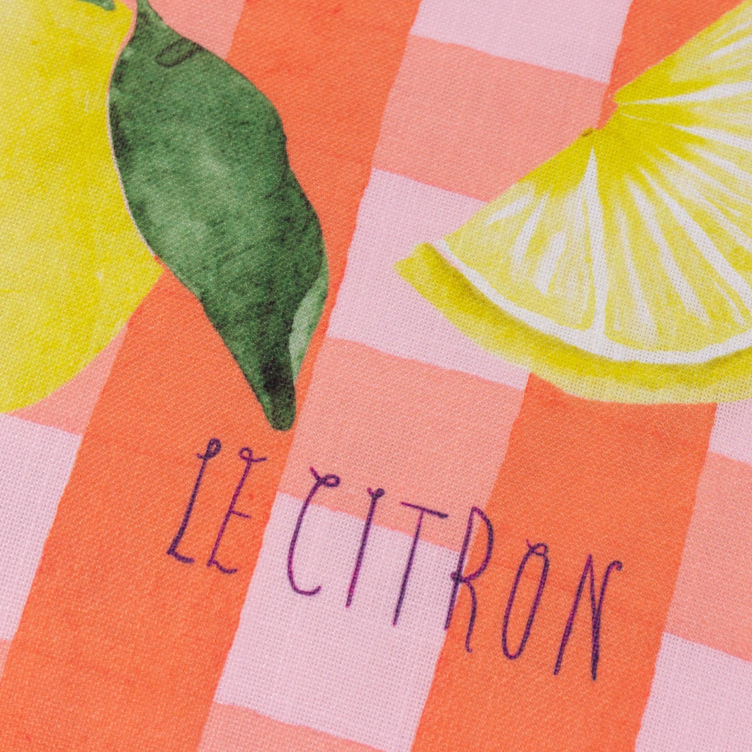 Gingham Citron Printed Ruffle Cushion Multicolour for wholesale on Faire2