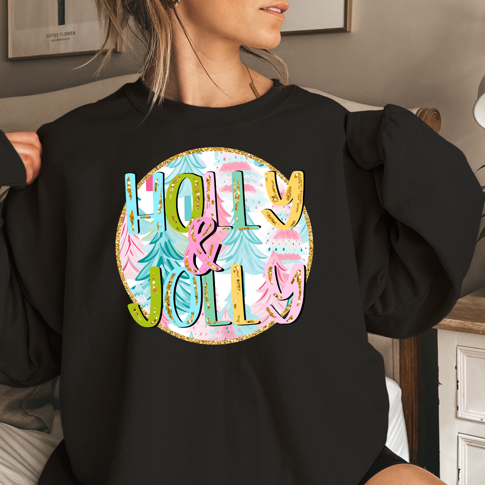 Shoppe SHC – wholesale Graphic sweatshirt – Women’s – Holly And Jolly Christmas Graphic Sweatshirt Women’s13