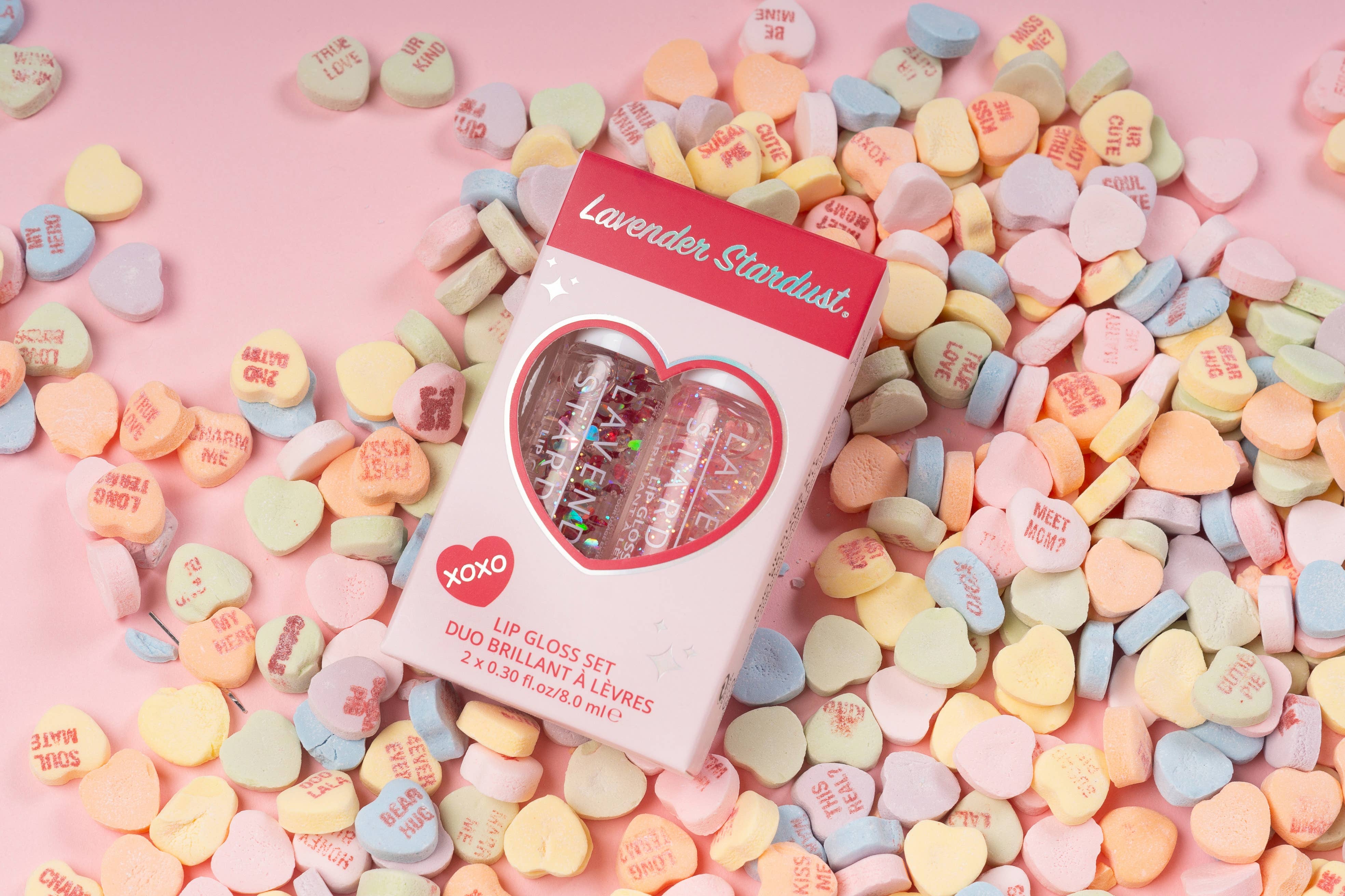 Lavender Stardust - Wholesale Lip Gloss - Lavender Stardust Sweetheart Roll on Lip Gloss Set