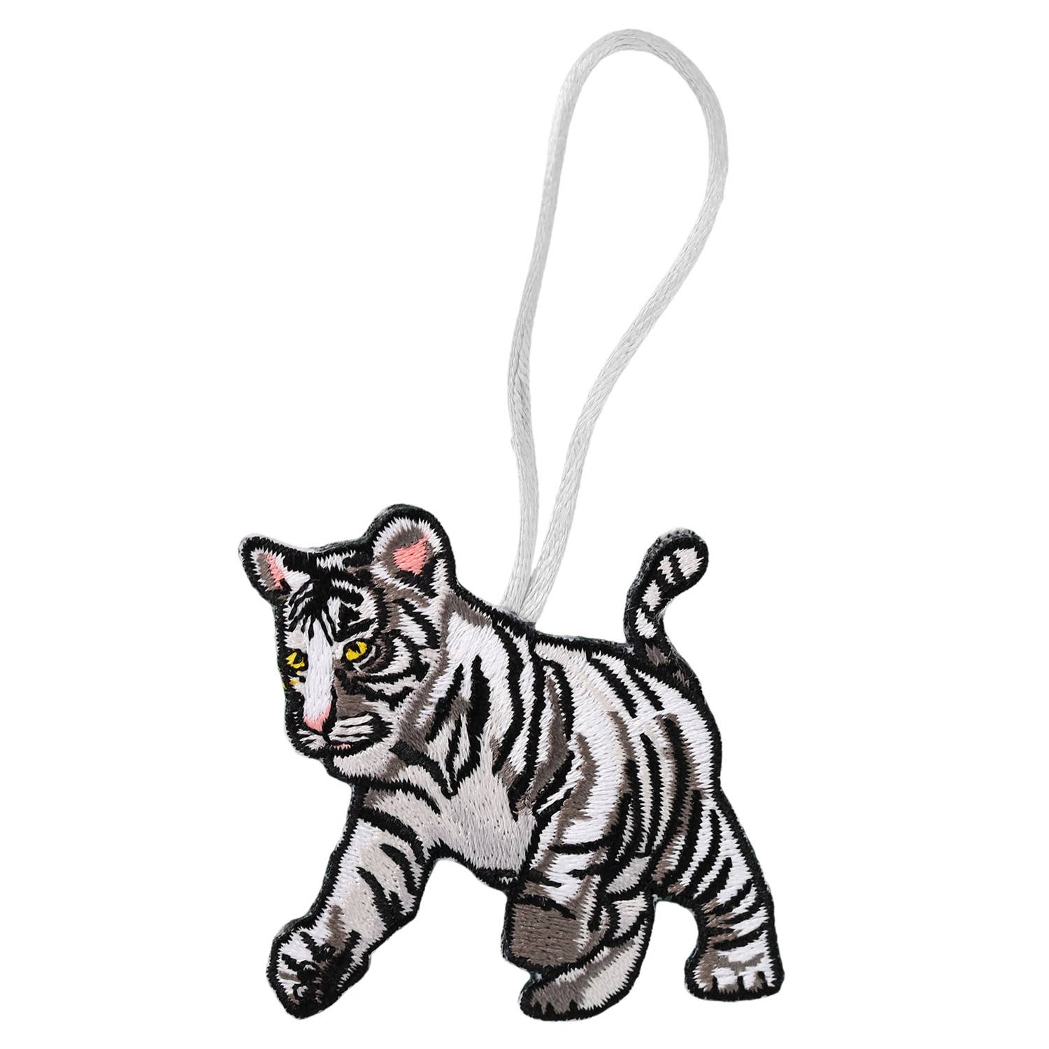 Little Critterz - Wholesale Ornament - White Tiger Ornament - Embroidered0