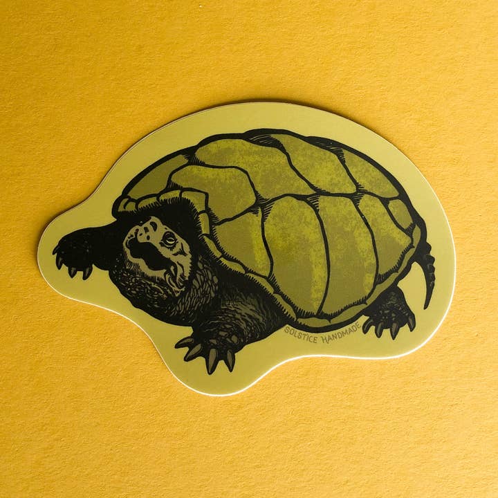 Snapping Turtle Sticker for wholesale by Solstice Handmade